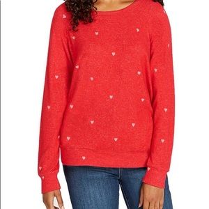 Red with hearts sweater sz xxl
